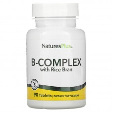 Витаминный В-комплекс с рисовыми отрубями, B-Complex, Nature's Plus, 90 таблеток Витаминный В-комплекс с рисовыми отрубями, B-Complex, Nature's Plus, 90 таблеток