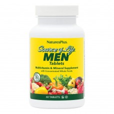Мультивитамины для мужчин, Multi-Vitamin and Mineral, Nature's Supplement, Source of Life Men, без железа, 60 таблеток Мультивитамины для мужчин, Multi-Vitamin and Mineral, Nature's Supplement, Source of Life Men, без железа, 60 таблеток