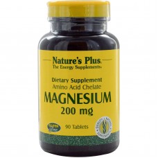 Магний, Magnesium, Nature's Plus, 200 мг, 90 таблеток Магний, Magnesium, Nature's Plus, 200 мг, 90 таблеток