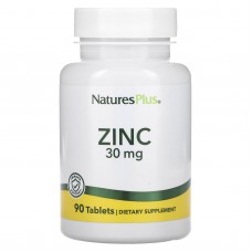Цинк, Zinc, NaturesPlus, 30 мг, 90 таблеток Цинк, Zinc, NaturesPlus, 30 мг, 90 таблеток