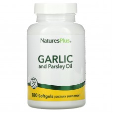 Чеснок и петрушка (масло), Garlic and Parsley Oil, Nature's Plus, 180 гелевых капсул Чеснок и петрушка (масло), Garlic and Parsley Oil, Nature's Plus, 180 гелевых капсул