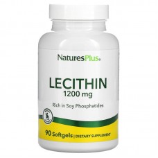 Лецитин, Lecithin, Nature's Plus, 1200 мг, 90 капсул Лецитин, Lecithin, Nature's Plus, 1200 мг, 90 капсул