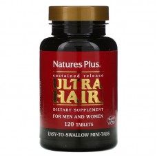 Комплекс для волос с замедленным высвобождением, Ultra Hair, Nature's Plus, для мужчин и женщин, 120 таблеток Комплекс для волос с замедленным высвобождением, Ultra Hair, Nature's Plus, для мужчин и женщин, 120 таблеток