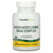 Фосфатидилсерин и ДМАЭ, Phosphatidylserine DMAE, Nature's Plus, комплекс, 60 капсул Фосфатидилсерин и ДМАЭ, Phosphatidylserine DMAE, Nature's Plus, комплекс, 60 капсул