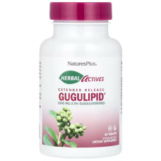 Гуггул, Gugulipid, Nature's Plus, Herbal Actives, 1000 мг, 30 таблеток Гуггул, Gugulipid, Nature's Plus, Herbal Actives, 1000 мг, 30 таблеток