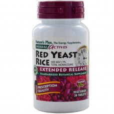 Красный дрожжевой рис, Red Yeast Rice, Nature's Plus, Herbal Actives, 600 мг, 30 таблеток Красный дрожжевой рис, Red Yeast Rice, Nature's Plus, Herbal Actives, 600 мг, 30 таблеток