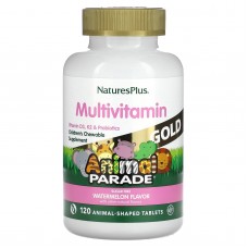 Витамины для детей, Chewable Multi-Vitamin, Nature's Plus, Animal Parade, вкус арбуза, 120 таблеток в форме животных Витамины для детей, Chewable Multi-Vitamin, Nature's Plus, Animal Parade, вкус арбуза, 120 таблеток в форме животных