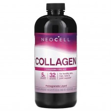 Коллаген 1 и 3 типа, Collagen Type 1 & 3 Liquid, NeoCell, жидкий, концентрат граната, 473 мл