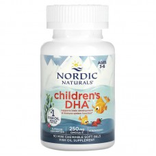 Рыбий жир для детей, Children's DHA, Nordic Naturals, возраст 3-6 лет, клубника, 90 мини-жевательных гелевых капсул Рыбий жир для детей, Children's DHA, Nordic Naturals, возраст 3-6 лет, клубника, 90 мини-жевательных гелевых капсул