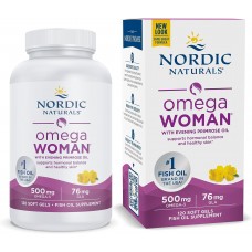 Омега-3 + вечерняя примула для женщин (лимон), Omega With Evening Primrose, Nordic Naturals, 830 мг, 120 капсул Омега-3 + вечерняя примула для женщин (лимон), Omega With Evening Primrose, Nordic Naturals, 830 мг, 120 капсул