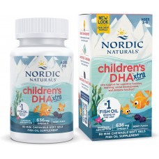 Омега-3, ДГК и ЭПК для детей 3-6 лет, DHA Xtra, Nordic Naturals, вкус ягод, 636 мг, 90 гелевых мини капсул Омега-3, ДГК и ЭПК для детей 3-6 лет, DHA Xtra, Nordic Naturals, вкус ягод, 636 мг, 90 гелевых мини капсул