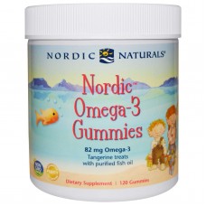 Рыбий жир для детей (мандарин), Omega-3 Gummies, Nordic Naturals, 82 мг, 120 желе Рыбий жир для детей (мандарин), Omega-3 Gummies, Nordic Naturals, 82 мг, 120 желе