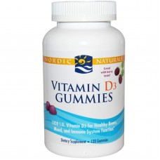 Витамин D3, Vitamin D3 Gummies, Nordic Naturals, лесные ягоды, 1000 МЕ, 120 желе Витамин D3, Vitamin D3 Gummies, Nordic Naturals, лесные ягоды, 1000 МЕ, 120 желе