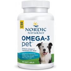 Омега-3 для собак, Omega-3 Pet, Nordic Naturals, способствует здоровью сердца, кожи, шерсти и иммунитета, 90 капсул Омега-3 для собак, Omega-3 Pet, Nordic Naturals, способствует здоровью сердца, кожи, шерсти и иммунитета, 90 капсул