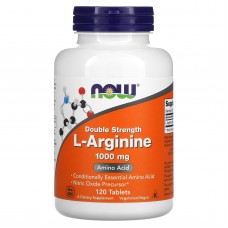 L-аргинин, L-Arginine, Now Foods, двойная сила, 1000 мг, 120 таблеток L-аргинин, L-Arginine, Now Foods, двойная сила, 1000 мг, 120 таблеток