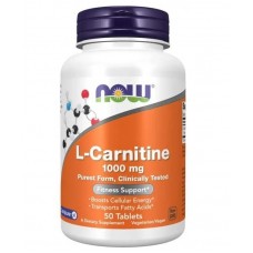 L-карнитин, L-Carnitine, Now Foods, 1000 мг, 50 таблеток L-карнитин, L-Carnitine, Now Foods, 1000 мг, 50 таблеток