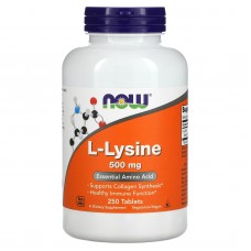 L-лизин, L-Lysine, Now Foods, 500 мг, 250 таблеток L-лизин, L-Lysine, Now Foods, 500 мг, 250 таблеток