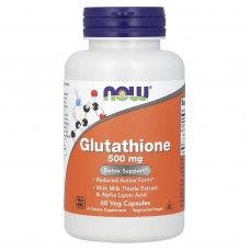 Глутатион, Glutathione, NOWFoods, 500 мг, 60 вегетарианских капсул Глутатион, Glutathione, NOWFoods, 500 мг, 60 вегетарианских капсул