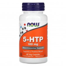 5-HTP, 5-гидрокситриптофан, Now Foods, 100 мг, 60 капсул 5-HTP, 5-гидрокситриптофан, Now Foods, 100 мг, 60 капсул
