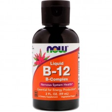 B-комплекс, B-Complex, Now Foods, рідкий, вітамін В-12, 59 мл