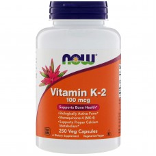 Вітамін К2, Vitamin K2, Now Foods, 100 мкг, 250 капсул Вітамін К2, Vitamin K2, Now Foods, 100 мкг, 250 капсул