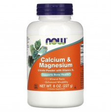 Кальций и магний, Calcium & Magnesium, Now Foods, 227 г