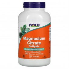 Магний цитрат, Magnesium Citrate, NOW Foods, 400 мг, 180 гелевых капсул (133 мг в одной гелевой капсуле) Магний цитрат, Magnesium Citrate, NOW Foods, 400 мг, 180 гелевых капсул (133 мг в одной гелевой капсуле)