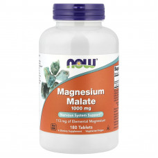 Магнію малат, Magnesium Malate, Now Foods, 1000 мг, 180 таблеток