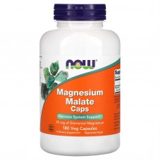 Магнію малат, Magnesium Malate Caps, NOW Foods, 180 вегетаріанських капсул Магнію малат, Magnesium Malate Caps, NOW Foods, 180 вегетаріанських капсул