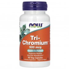 Хром, Tri-Chromium, Now Foods, 500 мкг, 90 вегетарианских капсул