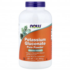 Калію глюконат, Potassium Gluconate, Now Foods, чистий порошок, 454 г