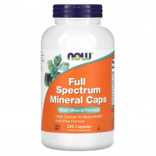 Мультиминералы, Full Spectrum Minerals Caps, Now Foods, 240 капсул