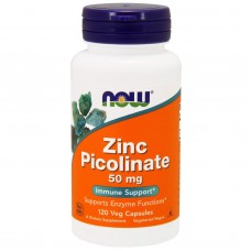 Пиколинат цинка, Zinc Picolinate, Now Foods, 50 мг, 120 вегетарианских капсул
