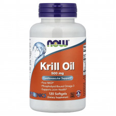 Масло криля Neptune, Krill Oil, NOW Foods, 500 мг, 120 гелевих капсул