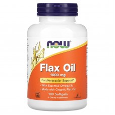 Льняное масло, Flax Oil, NOW Foods, органик, незаменимые жирные кислоты Омега-3, 1000 мг, 100 гелевых капсул Льняное масло, Flax Oil, NOW Foods, органик, незаменимые жирные кислоты Омега-3, 1000 мг, 100 гелевых капсул