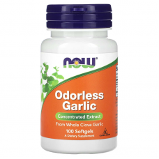 Чеснок, Odorless Garlic, Now Foods, без запаха, концентрированный экстракт, 100 мягких капсул (25 мг в одной мягкой капсуле) Чеснок, Odorless Garlic, Now Foods, без запаха, концентрированный экстракт, 100 мягких капсул (25 мг в одной мягкой капсуле)
