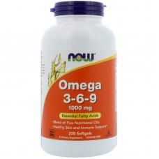 Омега 3-6-9, Omega 3-6-9, Now Foods, 1000 мг,  250 гелевых капсул