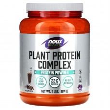 Протеин растительный, Plant Protein, Now Foods, комплекс из лебеды, гороха и конопли, вкус шоколадного мокко, 907 г