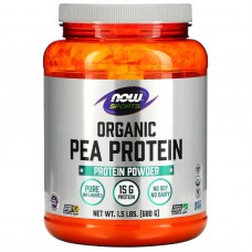 Гороховый протеин, Organic Pea Protein, Now Foods, органик, порошок, без вкуса, 680 г Гороховый протеин, Organic Pea Protein, Now Foods, органик, порошок, без вкуса, 680 г