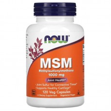 Метилсульфонилметан, MSM, Methylsulfonylmethane, Now Foods, 1000 мг, 120 вегетарианских капсул