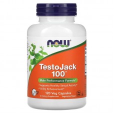 Репродуктивное здоровье мужчин, TestoJack 100, Now Foods, 120 вегетарианских капсул