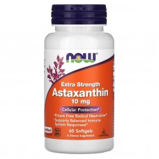 Астаксантин, Astaxanthin, Now Foods, 10 мг, 60 капсул Астаксантин, Astaxanthin, Now Foods, 10 мг, 60 капсул