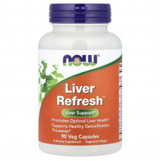 Підтримка печінки, Liver Refresh, Now Foods, 90 рослинних капсул
