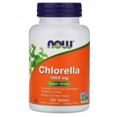 Хлорелла, Chlorella, Now Foods, 1000 мг, 120 таблеток