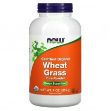Пророщенная пшеница, Wheat Grass, Now Foods, органическая, сертифицированная, 255 г
