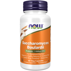Сахаромицеты Буларди, Saccharomyces Boulardii, Now Foods, 5 млрд. КОЕ, 60 вегетарианских капсул