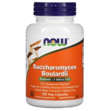 Сахаромицеты Буларди, Saccharomyces Boulardii, Now Foods, 5 млрд. КОЕ, 120 вегетарианских капсул