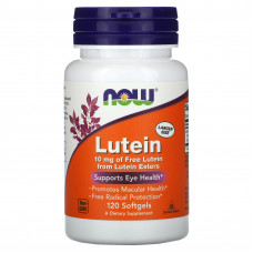 Лютеїн, Lutein, NOW Foods, 10 мг, 120 гелевих капсул