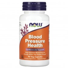 Нормализация давления, Blood Pressure Health, Now Foods, 90 вегетарианских капсул