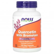 Кверцетин и бромелайн, Quercetin Bromelain, NOW Foods, 120 растительных капсул Кверцетин и бромелайн, Quercetin Bromelain, NOW Foods, 120 растительных капсул